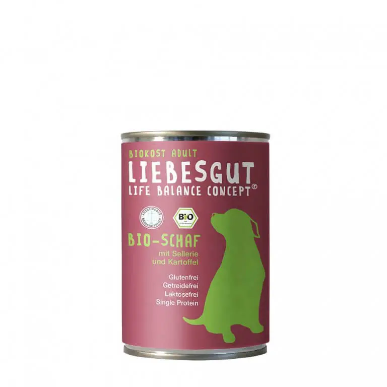 Liebesgut BIOHuhn mit Apfel und Buchweizen Nassfutter für Hunde