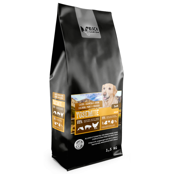 Black Canyon Trockenfutter Hund mit 5 Sorten Fleisch Yosee Soft 1,5kg