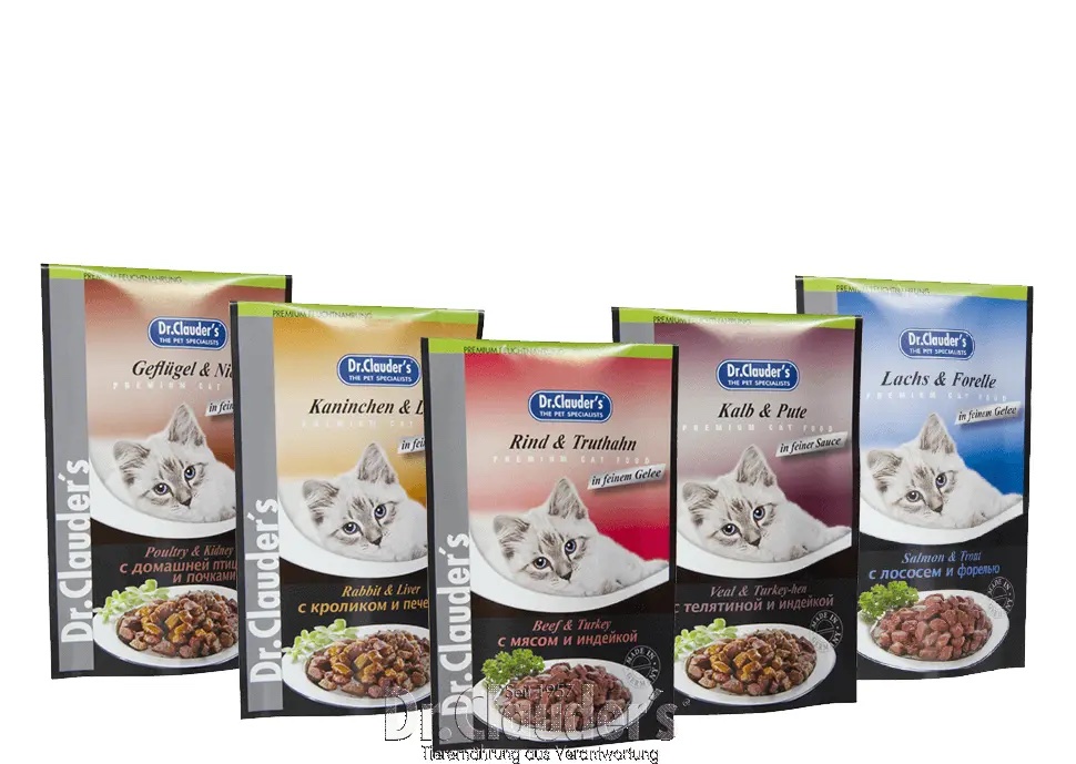 Dr Clauder Nassfutter für Katze High Premium Standbeutel 100g – 100g, Rind