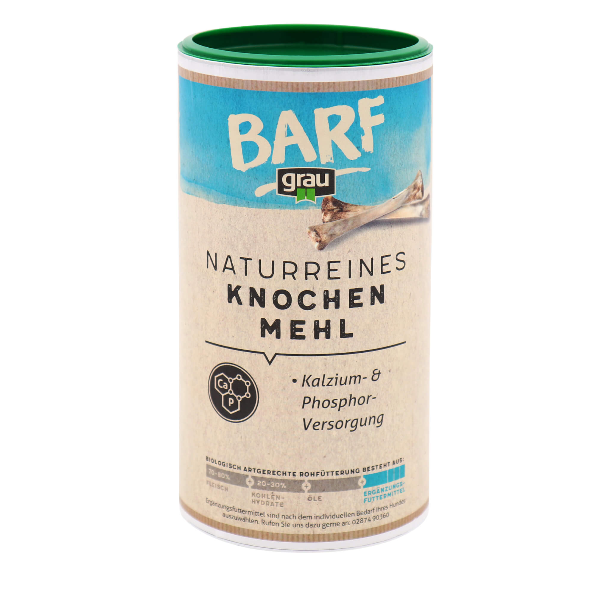Grau Naturreines Knochenmeh - 900g
