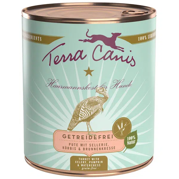 Terra canis Nassfutter für Hunde Getreidefrei Pute – 400g