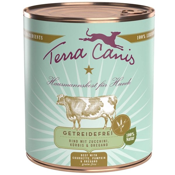 Terra canis Nassfutter für Hunde Getreidefrei Rind – 400g