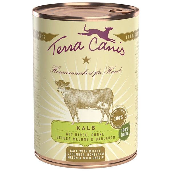 Terra canis Nassfutter für Hunde classic Kalb – 400g