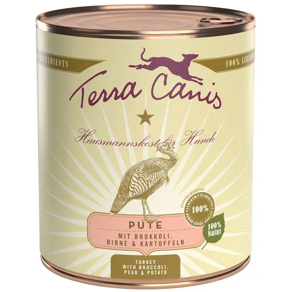 Terra canis Nassfutter für Hunde classic Pute – Sparpaket: 6 x 400g