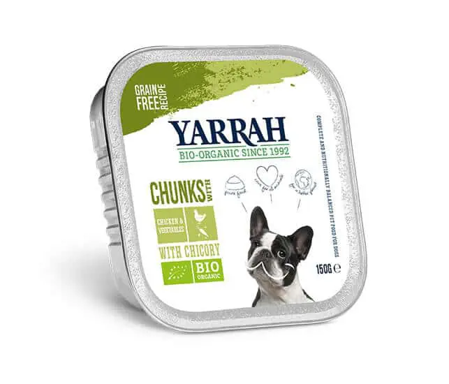 Yarrah Bio Hunde Nassfutter Bröckchen Huhn mit Gemüse
