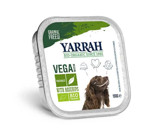 Yarrah Bio Hunde Nassfutter Bröckchen Vega mit Hagebutte