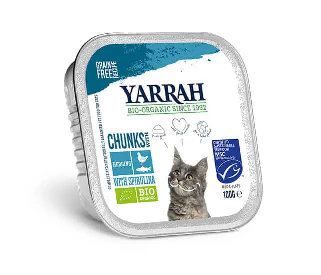 Yarrah Bio Katzen Nassfutter Bröckchen mit Huhn und Fisch