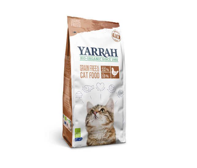 Yarrah Bio Katzen Trockenfutter Huhn und Fisch getreidefrei