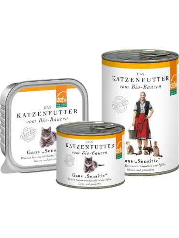 Defu Nassfutter für Katzen BIO Gans Sensitiv Pâté – 100g