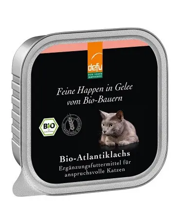 Defu Nassfutter für Katzen BIO Atlantiklachs in Gelee