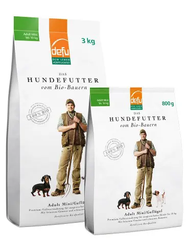 Defu Trockenfutter für Hunde BIO Mini Geflügel Adult – 800g