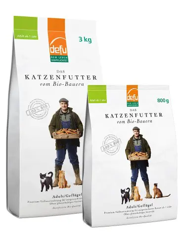 Defu Trockenfutter für Katzen BIO Geflügel Adult – 3kg