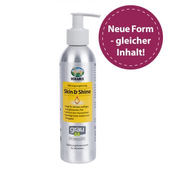 Grau tiernahrung Hokamix Skin und Shine bei Hunden und Katzen für Haut und Fell - 250ml