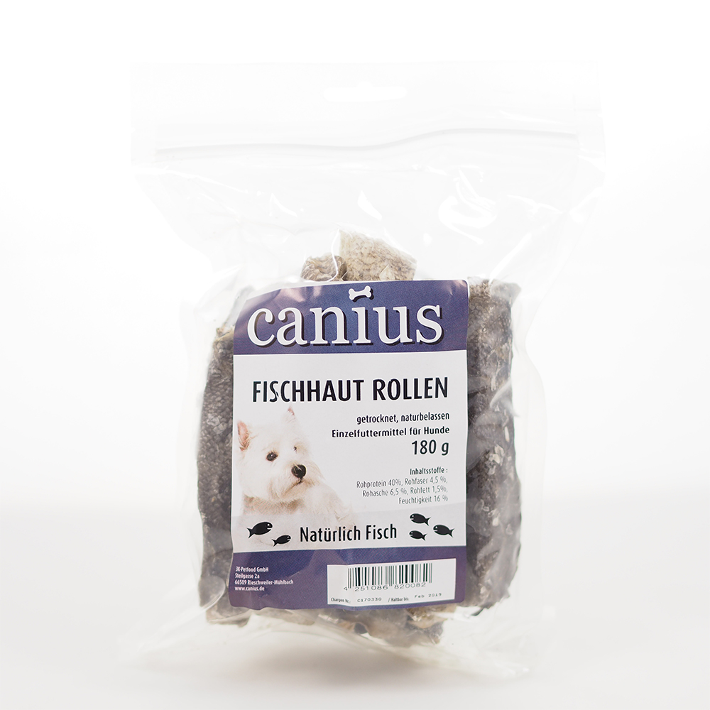 Canius Hundesnacks Fischhaut Rollen 6x 180 g