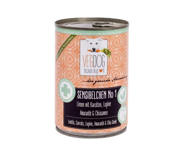 Vegdog Veganes Hunde Nassfutter Sensibelchen No 1 - 400g
