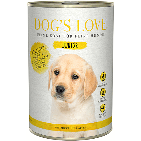 Dog´s Love Junior Geflügel Nassfutter für Welpen