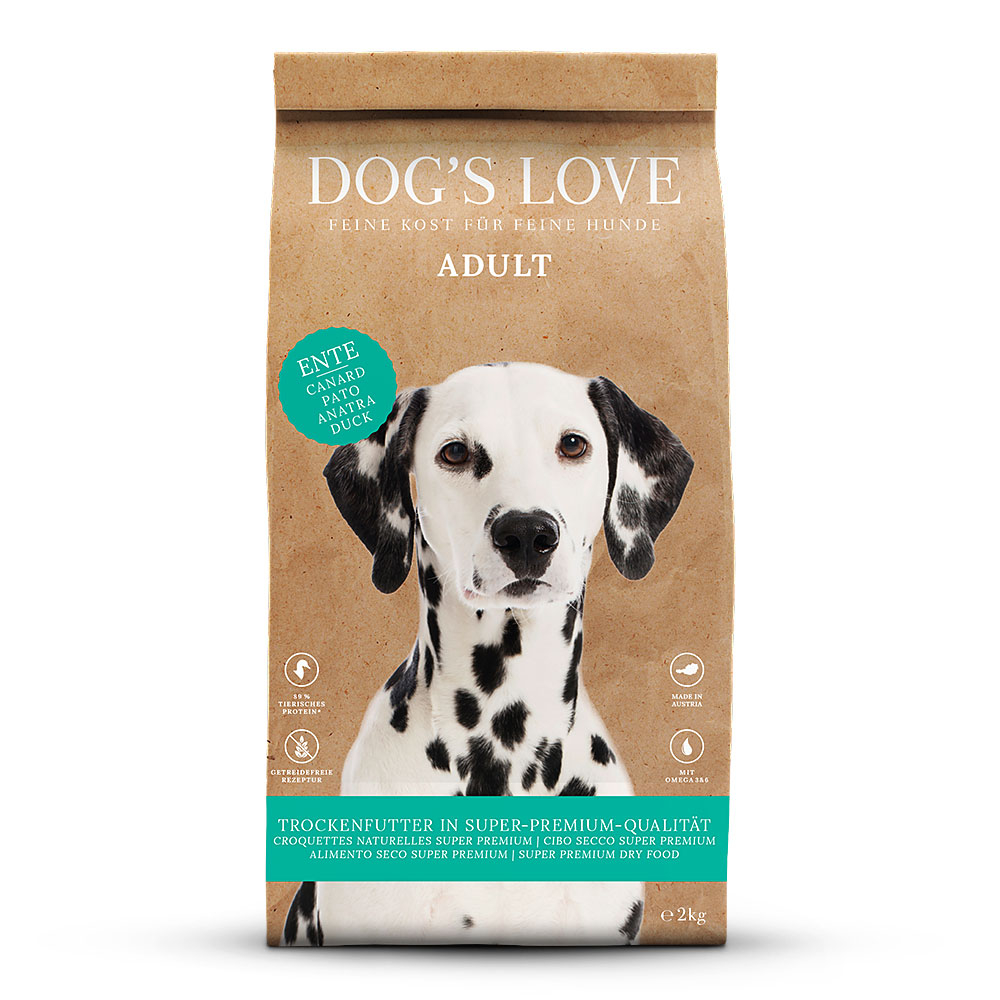Dog´s Love Trockenfutter für Adult Hunde Ente