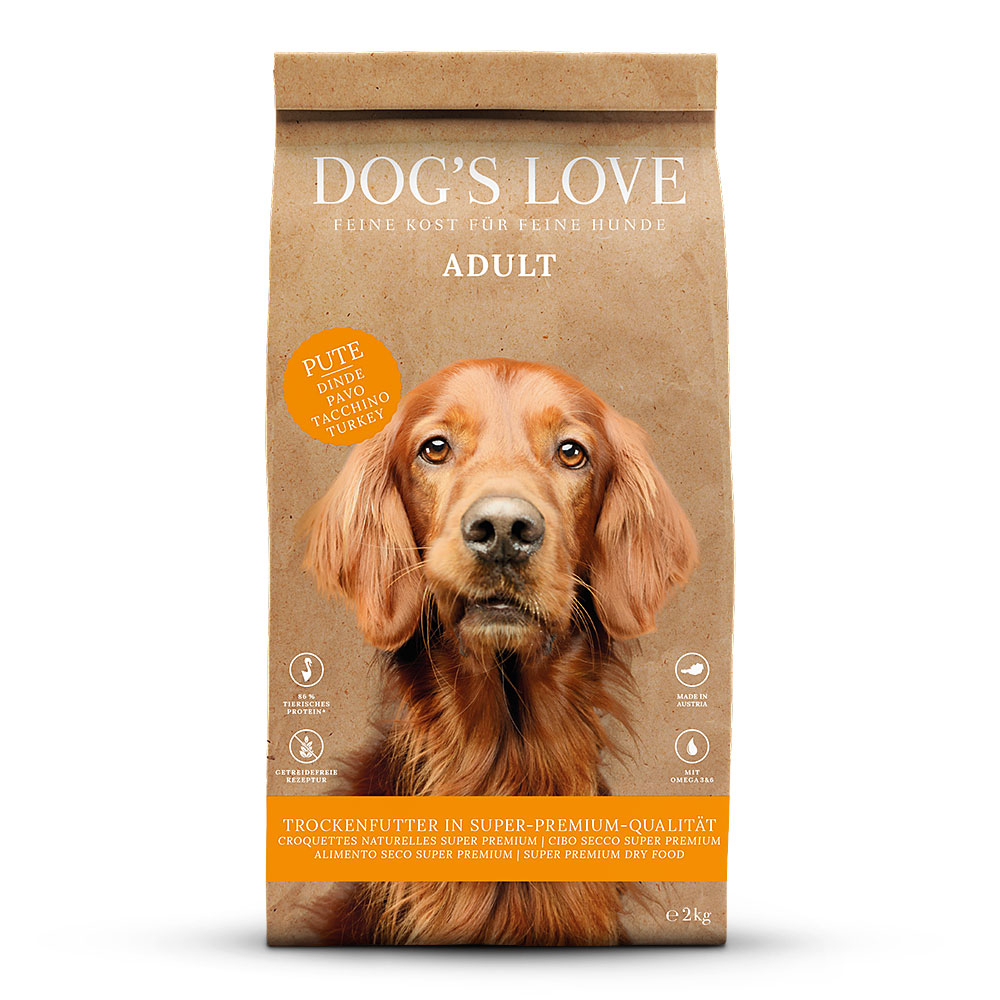 Dog´s Love Trockenfutter für Hunde Pute
