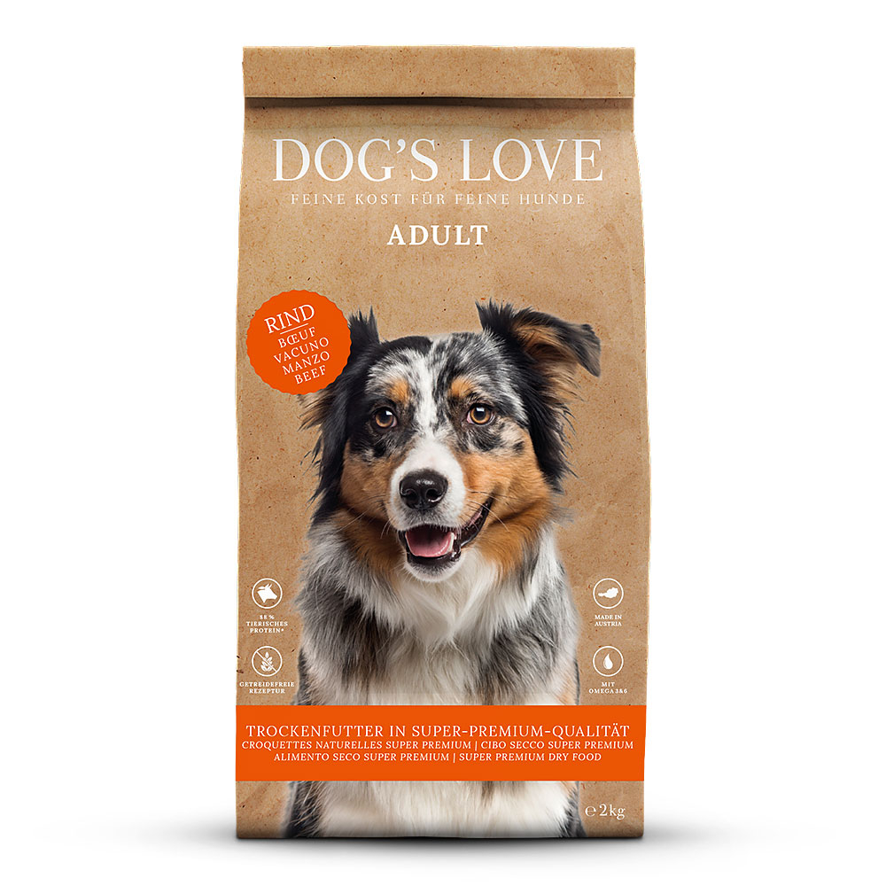Dog´s Love Trockenfutter für Hunde Rind