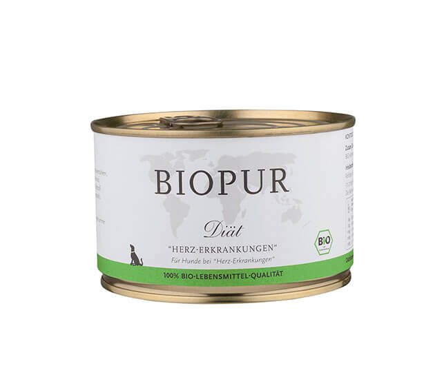 BIOPUR Nassfutter für Hunde Bio Diätfutter bei Herz