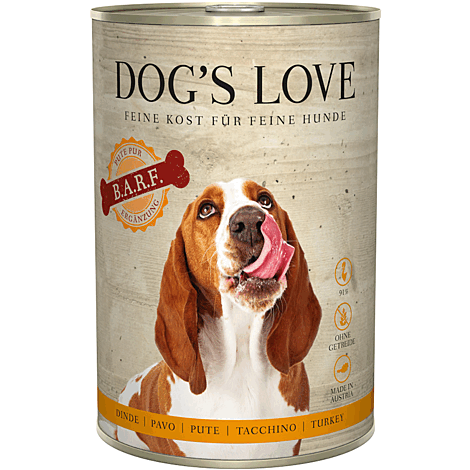 Dog's Love Nassfutter B.A.R.F. - Fleisch Pur - Pute