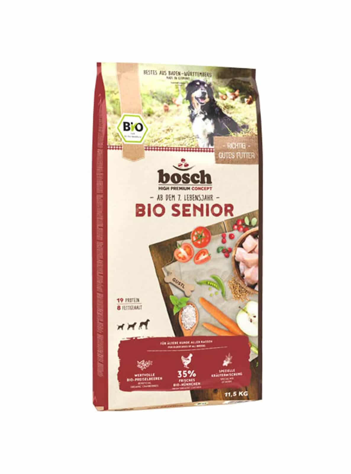 Bosch - Trockenfutter - Bio Senior Hühnchen und Preiselbeere