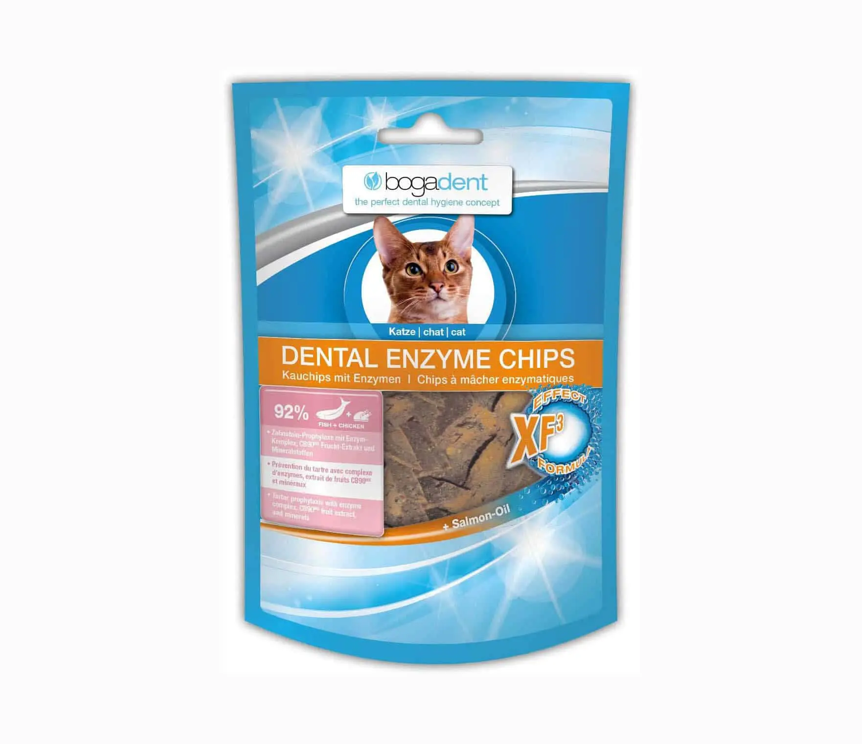 Bogar Pfelge für Katzen - Dental - Hygiene Bogadent DENTAL ENZYME CHIPS FISH