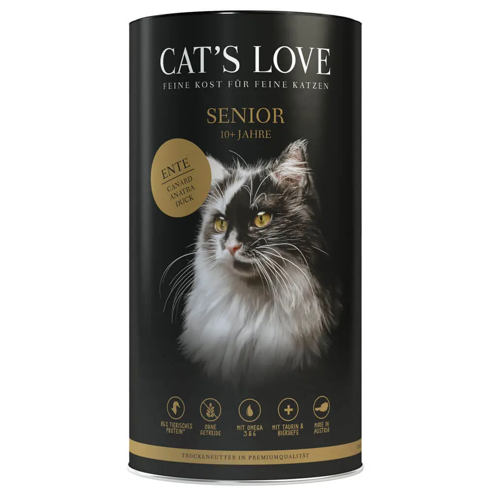 Cat’s Love - Trockenfutter - Senior Ente (getreidefrei) - 1kg