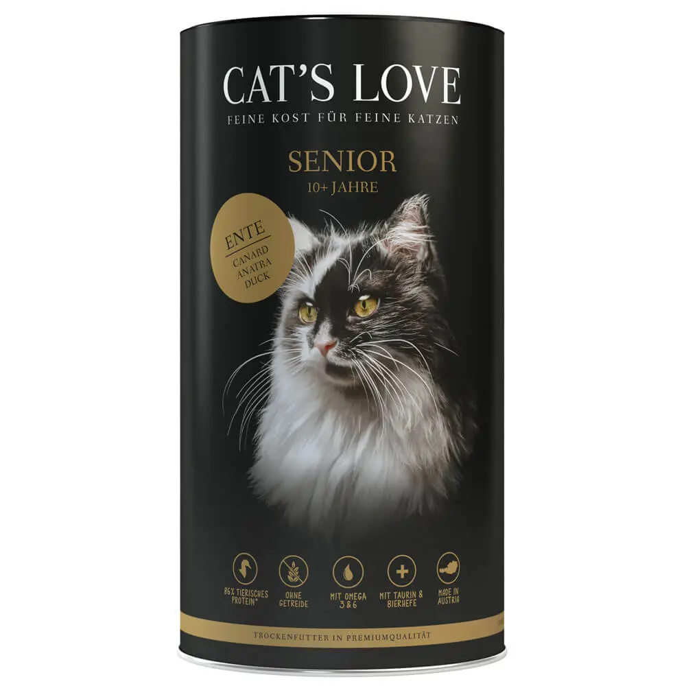 Cat’s Love – Katzen Trockenfutter – Senior Ente (getreidefrei) – 400g