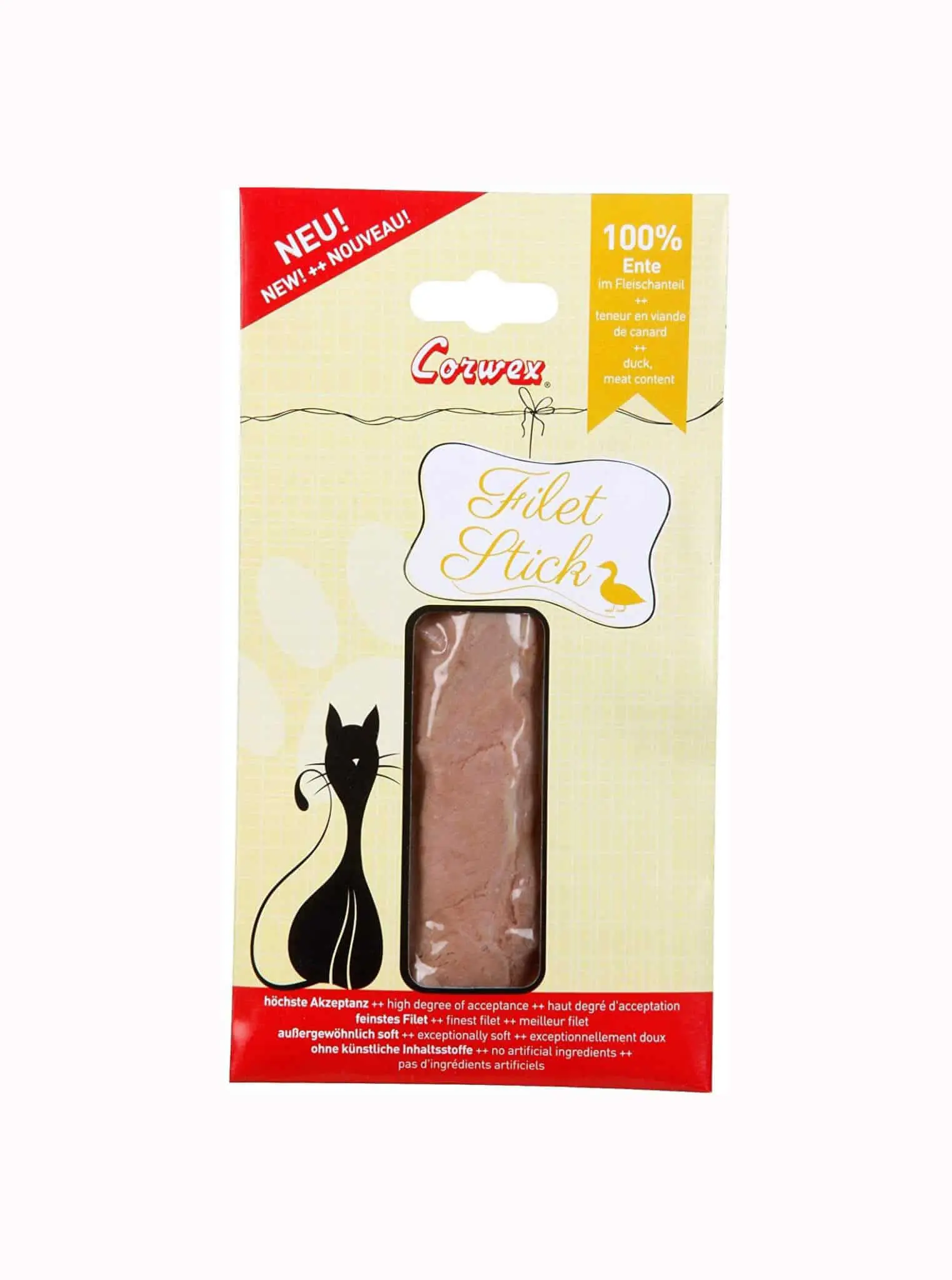 Corwex Snacks für Katzen Filet-Stick Ente 22g