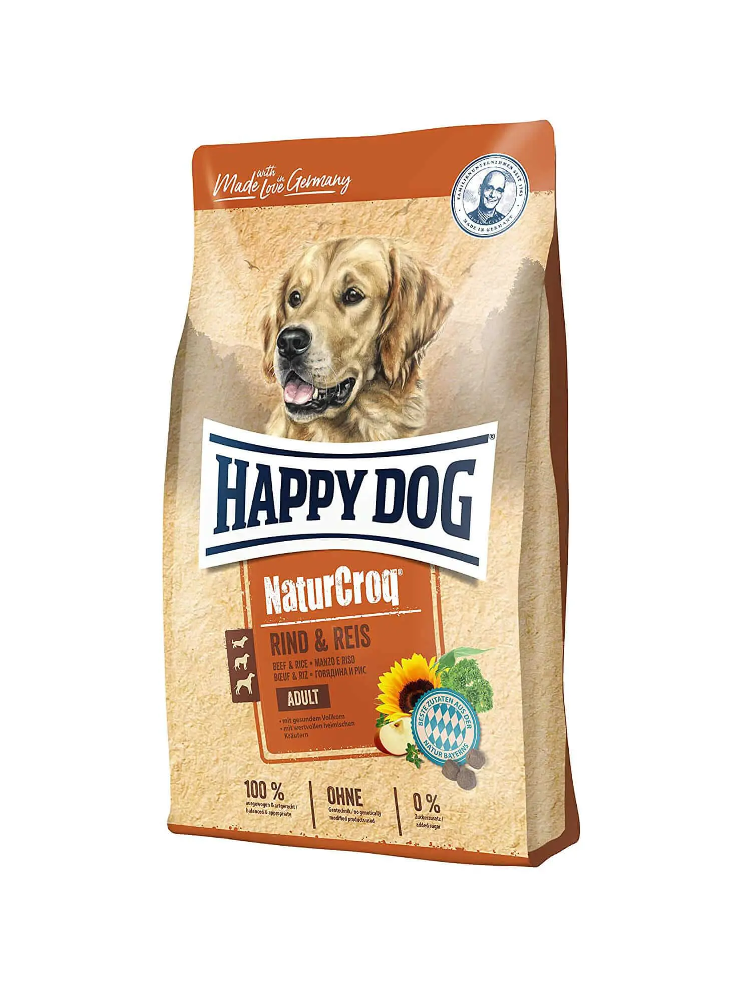 Happy Dog Trockenfutter für Hunde Natur Croq Rind+Reis - Happy Dog Trockenfutter F%C3%BCr HunDe Natur Croq RinDReis