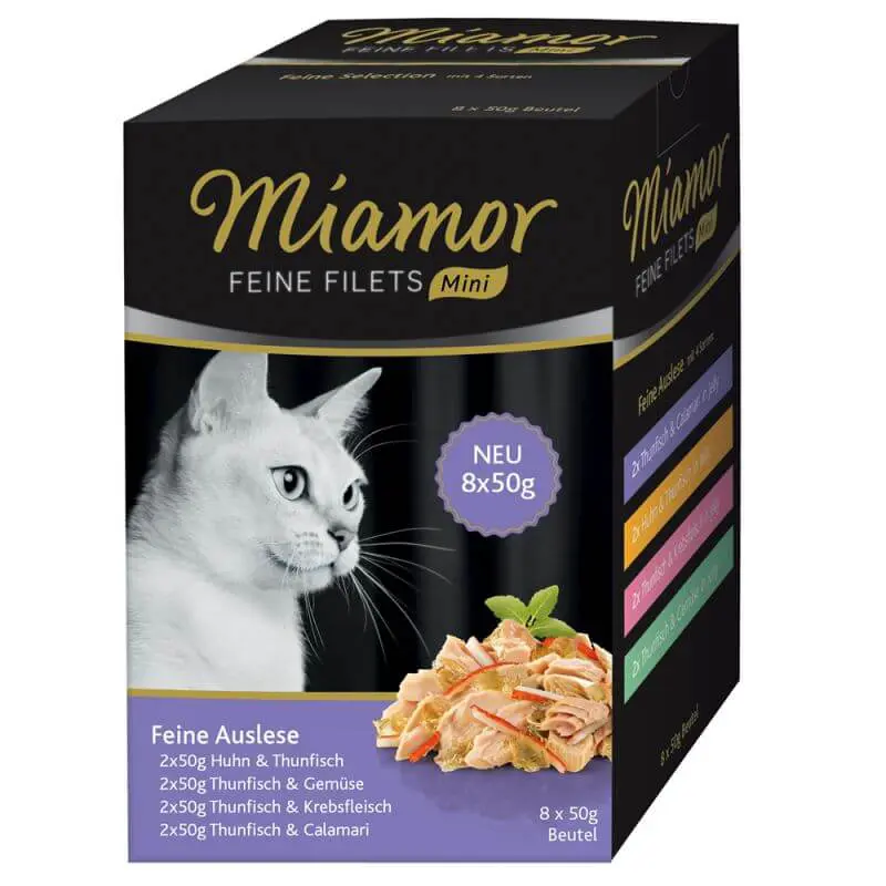 Miamor Katzen Nassfutter Feine Filets Mini Multiboxen Feine Auslese 8x50g