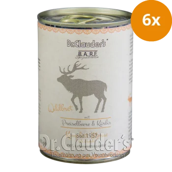 Dr Clauder BARF Komplettmenü Wildbret 6 x 400g