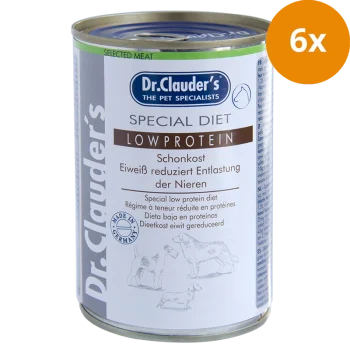 Dr Clauder Nassfutter für Hund Special Diet Low Protein 6 x 400g