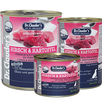Dr Clauder Nassfutter für Hund Selected Meat Hirsch und Kartoffel