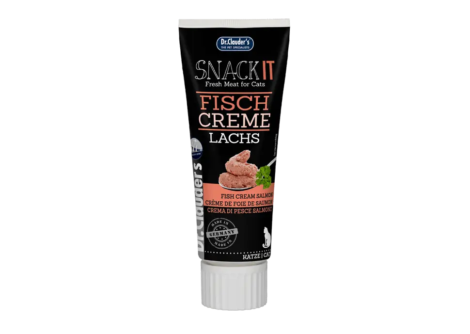 Dr Clauder Snack für Katzen IT Fisch Creme Lachs 75g
