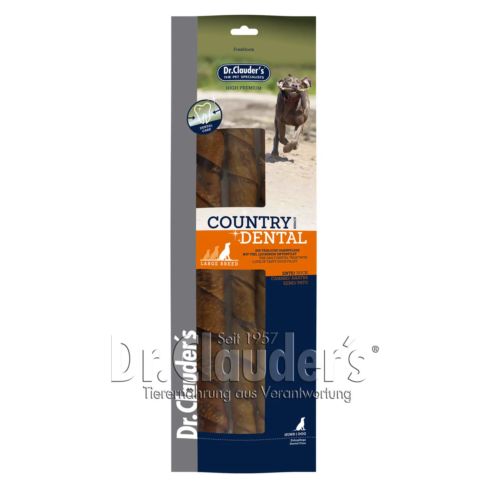 Dr Clauder Country Dental Hunde Snack Ente - Large Breed 315g