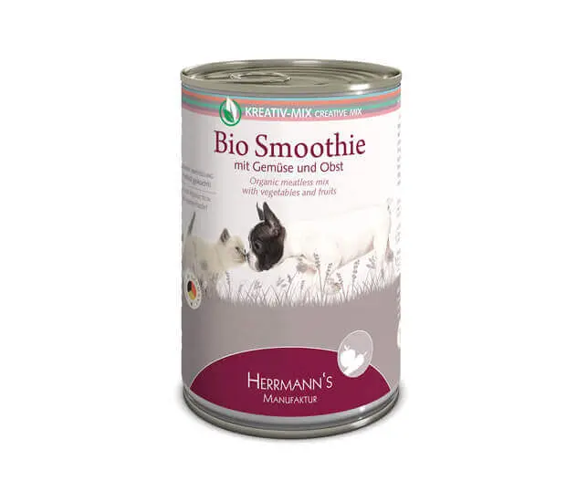 Herrmanns BIO Smoothie für Nassfutter Hunde und Katzen – Sparpaket: 12 x 400g