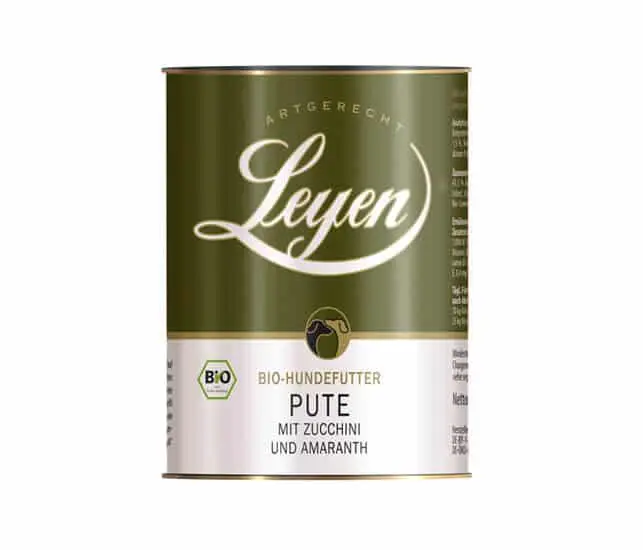 Leyen Bio Nassfutter für Hunde Pute mit Zucchini und Amaranth – 400g