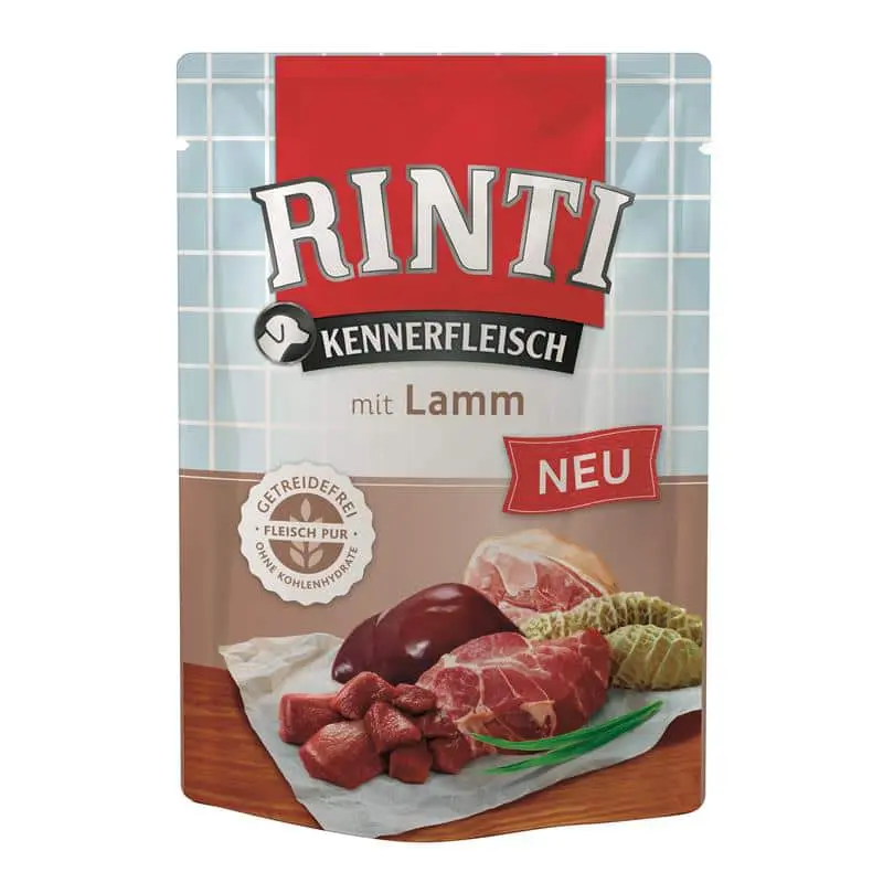 Rinti Kennerfleisch Nassfutter für HundeRind Pur + Lamm