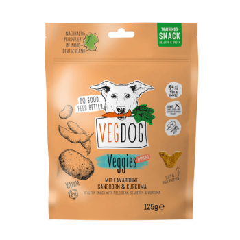 Vegdog Trainings Hunde Snacks VEGGIES immune mit Sanddorn