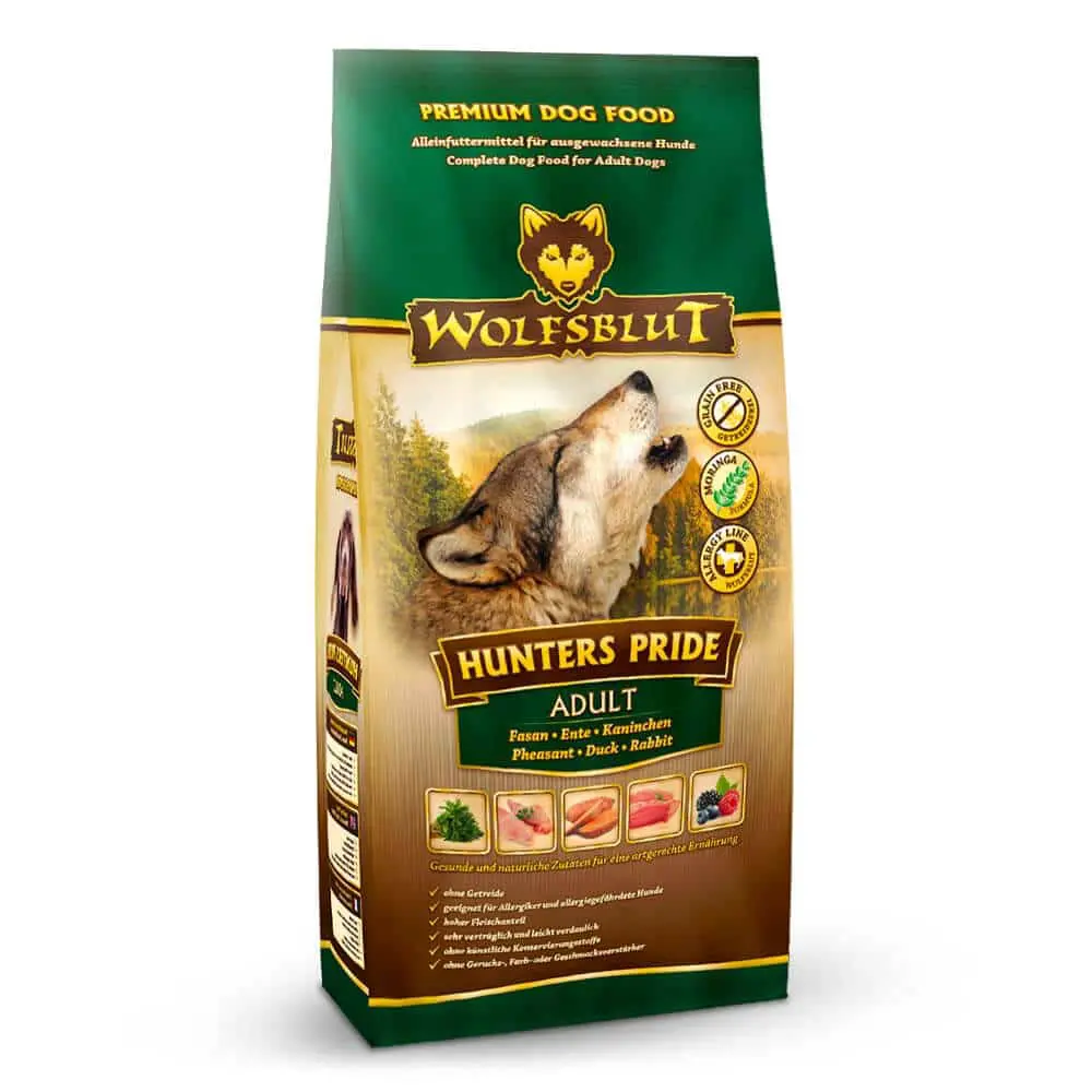 Wolfsblut Trockenfutter für Hunde Hunters Pride Adult - Fasan & Ente & Kaninchen - 15kg