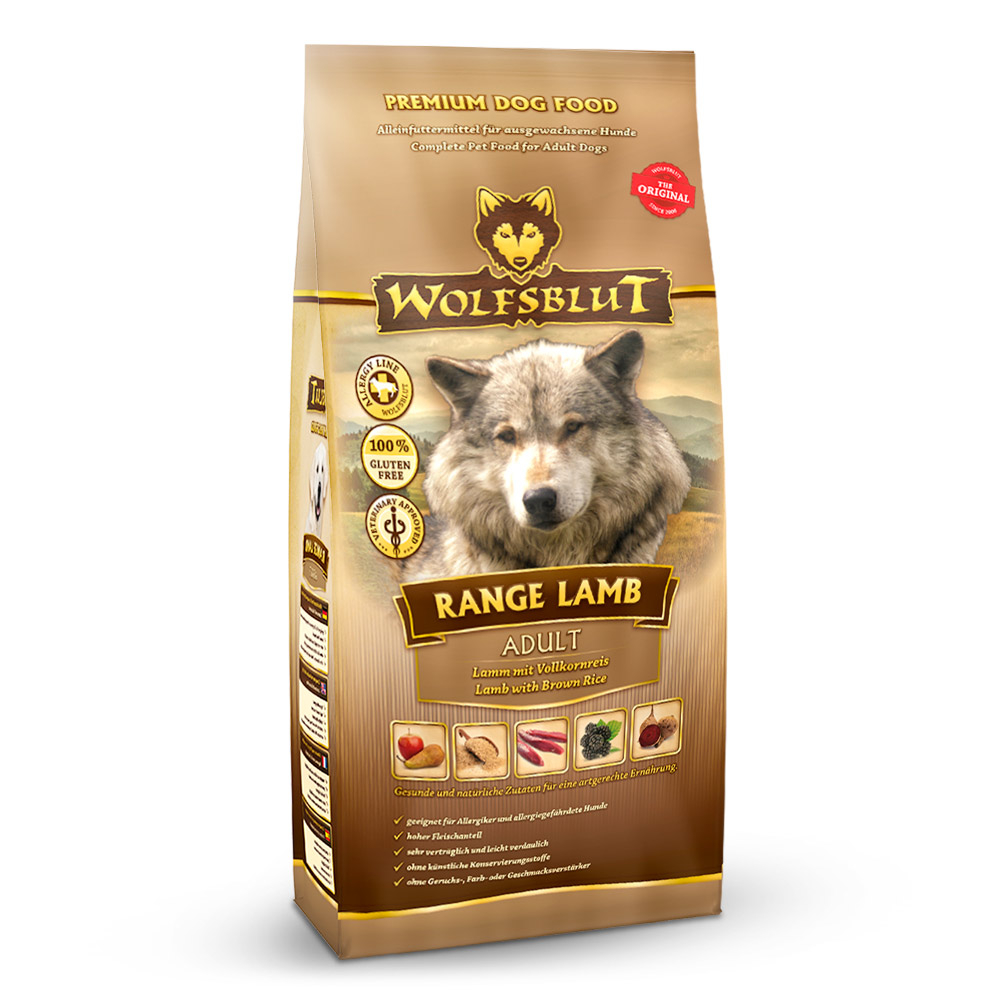 Wolfsblut Trockenfutter für Hunde Range Lamb Adult - Lamm mit Reis