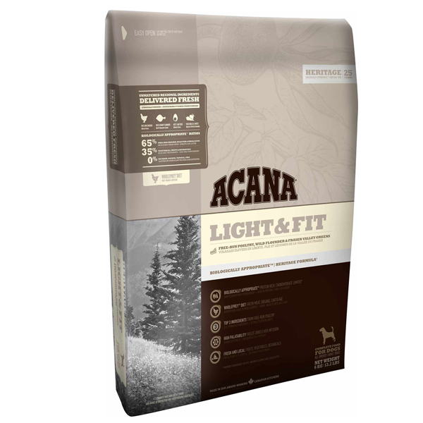 Acana Trockenfutter für Hunde Heritage Light & Fit – 11,4kg