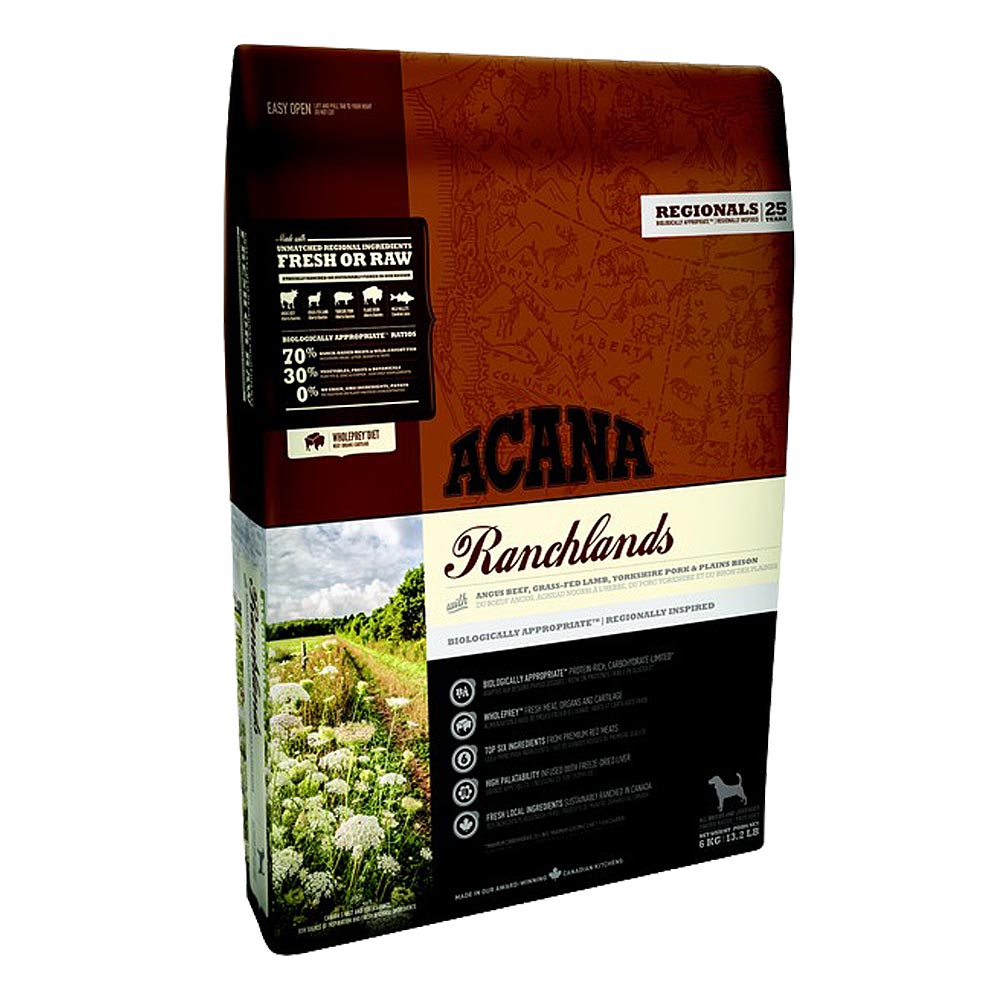 Acana Trockenfutter für Hunde Regionals Dog Ranchlands – Sparpaket: 7 x 2kg