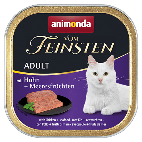 Animonda Feinsten Katzen Nassfutter Aludt mit Huhn+Meeresfrüchten 100g