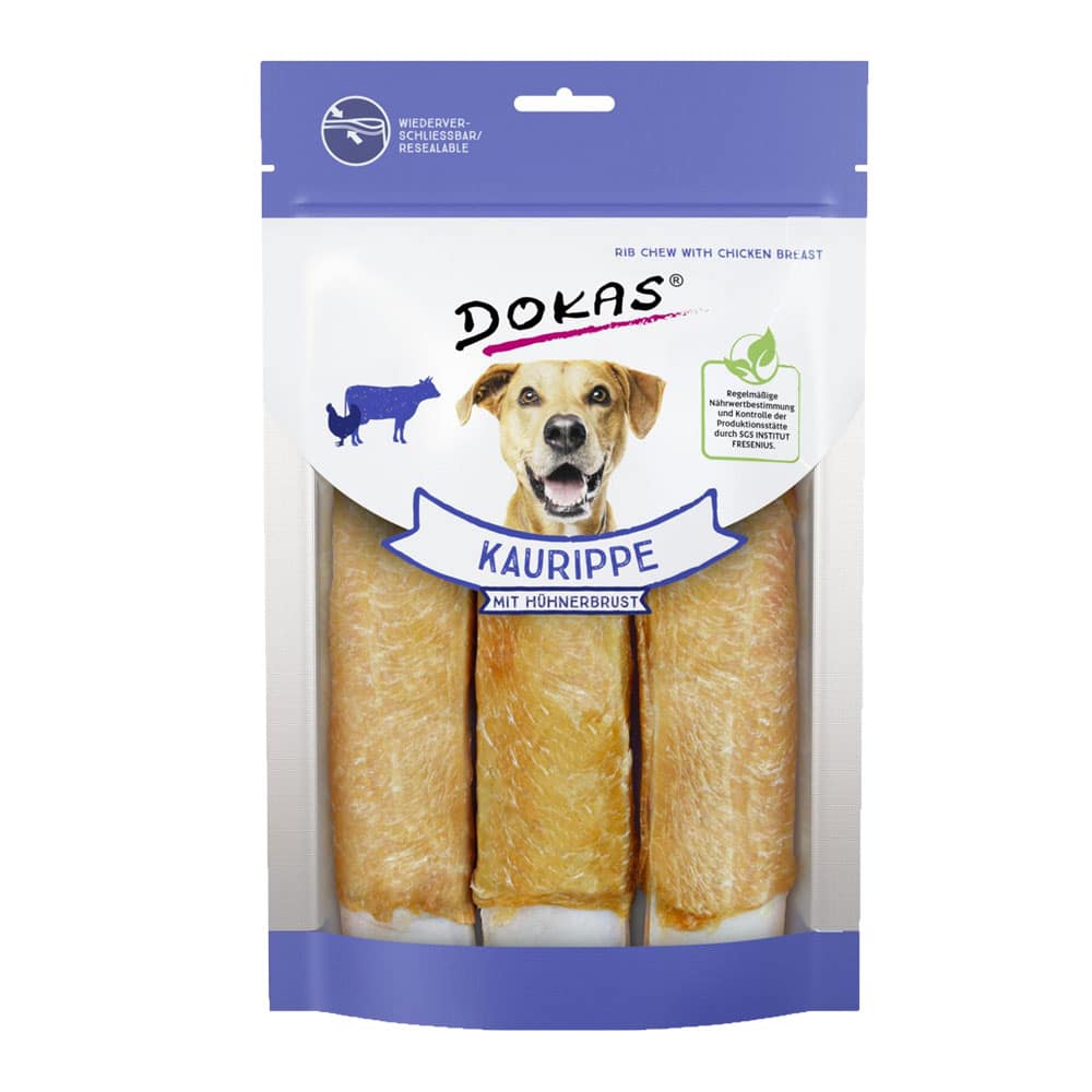 DOKAS Kaurippe 210 Gramm Hundesnacks mit Hühnerbrust - Bild 3