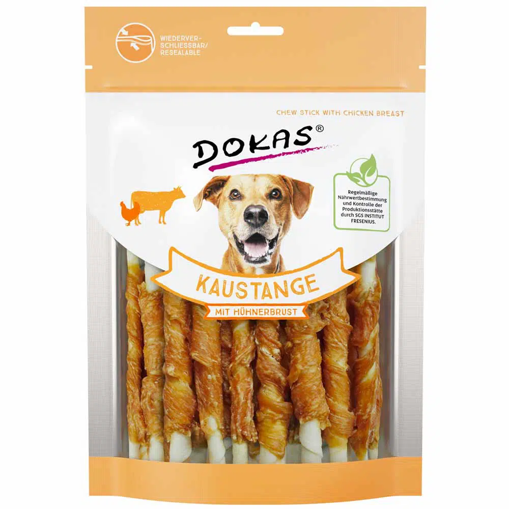 DOKAS Hundesnacks Kaustange mit Hühnerbrust 200g