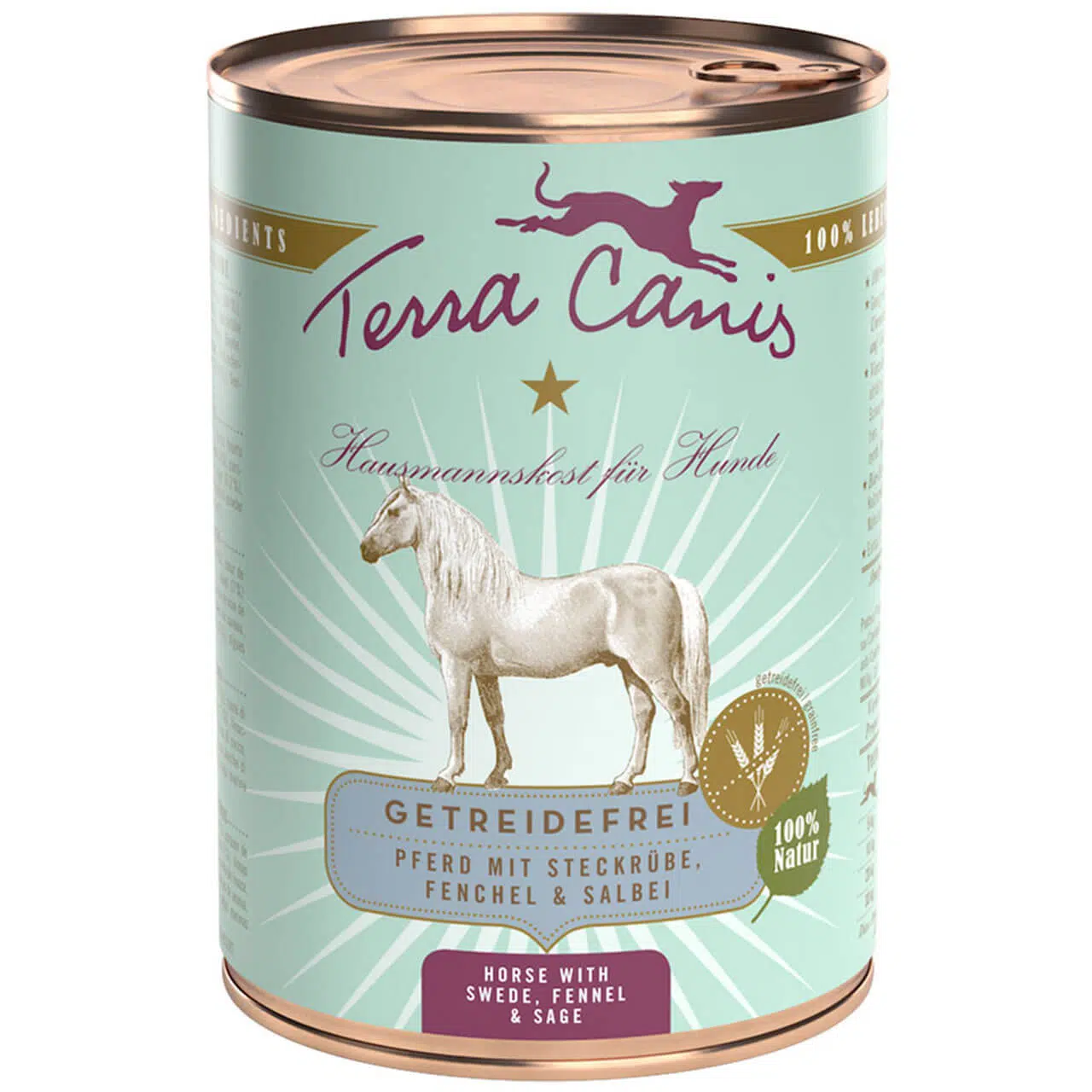Terra canis Nassfutter für Hunde Getreidefrei Pferd - 200g