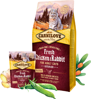 Carnilove Cat Trockenfutter für Katzen Adult Fresh – Chicken & Rabbit – Sparpaket: 3 x 6kg